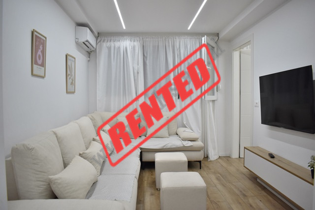 Modern one bedroom apartment for rent in Kavaja Street in the 21 Dhjetori area in Tirana.
It is pos